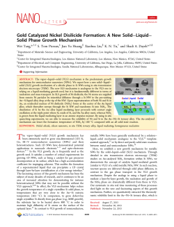 Gold Catalyzed Nickel Disilicide Formation: A New Solid&ndash;Liquid