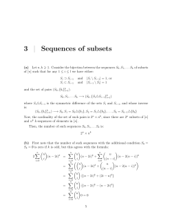 3 l Sequences of subsets