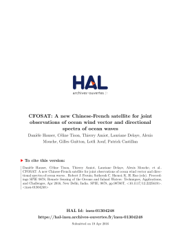 CFOSAT: A new Chinese-French satellite for joint - HAL-Insu