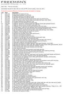 Sale 1561 - The Art of Giving Generated results for sale 1561 at 10