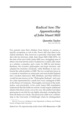 Radical Son: The Apprenticeship of John Stuart Mill