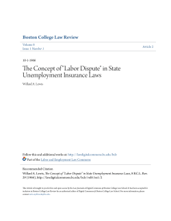 The Concept of "Labor Dispute"