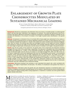 Enlargement of Growth Plate Chondrocytes Modulated by Sustained