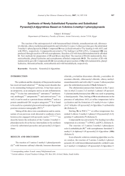 pyridines Based on 5-Amino-3-methyl-1