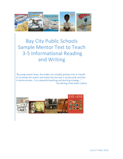 3-5 Informational Mentor Texts