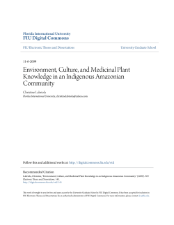 Environment, Culture, and Medicinal Plant Knowledge in an