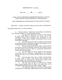 of Wells Street in Wailuku approximately one hundred eighty