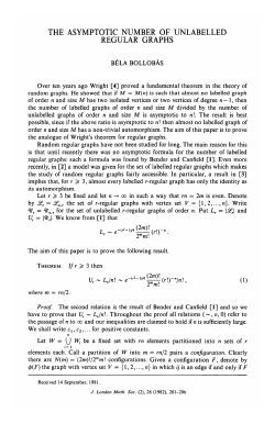 the asymptotic number of unlabelled regular graphs