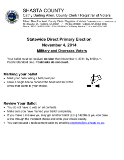 Marking your ballot - Shasta County Elections