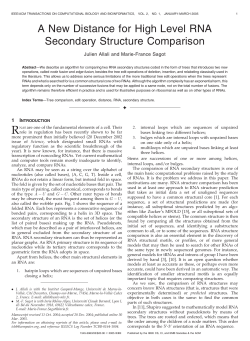 A New Distance for High Level RNA Secondary Structure