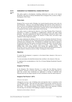 Kangaroo Flat Residential Character Policy