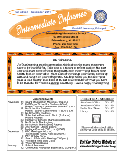 BE THANKFUL - Edwardsburg Intermediate School