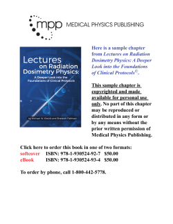 Sample Chapter - Medical Physics Publishing
