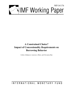 A Constrained Choice? Impact of Concessionality