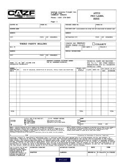 Printable Form - Central Arizona Freight
