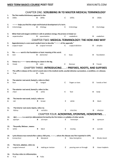 MED TERM BASICS COURSE POST-TEST