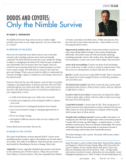 Only the Nimble Survive