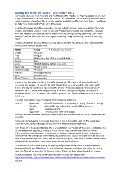Tasting for Aspiring Judges &ndash; September 2012