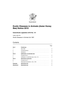 (Asian Honey Bee) Notice 2010