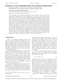 Formation of ozone: Metastable states and anomalous isotope effect