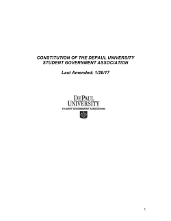 constitution - DePaul SGA Logo