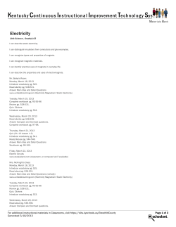 Instructional Unit: Electricity