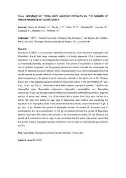 T&iacute;tulo: INFLUENCE OF YERBA MATE AQUEOUS EXTRACTS ON