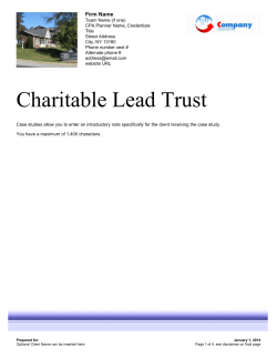 Charitable Lead Trust