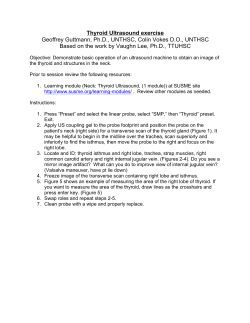 Thyroid Ultrasound exercise Geoffrey Guttmann, Ph.D., UNTHSC