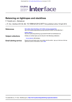 Balancing on tightropes and slacklines