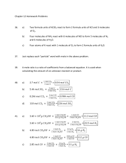 Chapter 12 Homework Problems 36. a) Two formula units of KClO3
