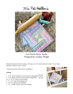 30`s Pot Holder`s - fortworthfabricstudio.com