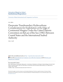 Deepwater Transboundary Hydrocarbons