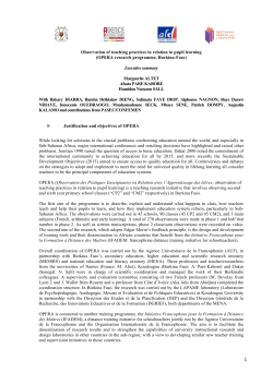 Observation of teaching practices in relation to pupil learning