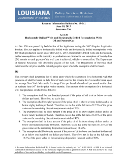 Revenue Information Bulletin No. 15