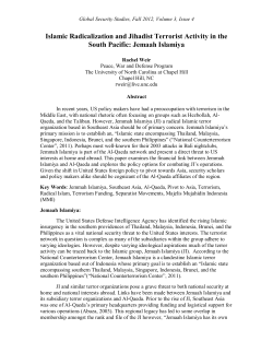 Islamic Radicalization and Jihadist Terrorist Activity in the South
