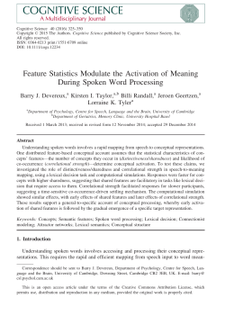 Feature Statistics Modulate the Activation of Meaning During