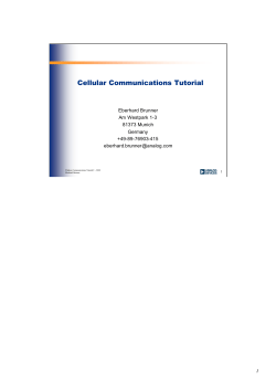 Cellular Communications Tutorial