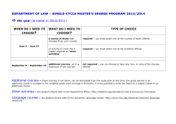 DEPARTMENT OF LAW &ndash; SINGLE-CYCLE MASTER`S DEGREE