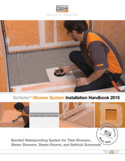 Schluter&reg;-Shower System Installation Handbook 2015