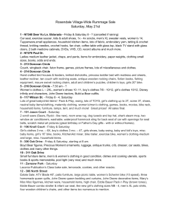 Rosendale Village-Wide Rummage Sale Saturday, May 21st