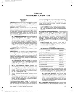 Chapter 9 Fire Protection Systems