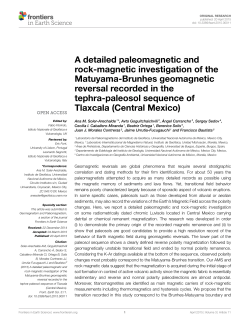 A detailed paleomagnetic and rock-magnetic investigation of the