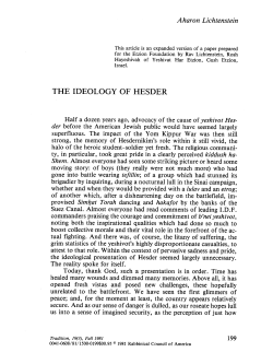 THE IDEOLOGY OF HESDER