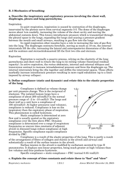 B. 3 Mechanics of breathing a. Describe the