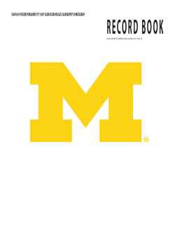 2016 UNIVERSITY OF MICHIGAN MEN`S TENNIS