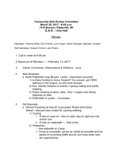 Community Safe Routes Committee March 20, 2017