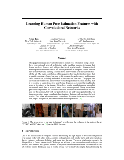Learning Human Pose Estimation Features with