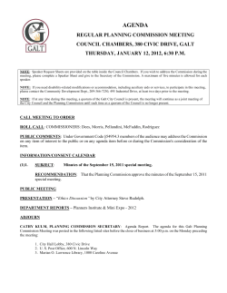 agenda - City of Galt