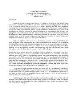 Letting Down Your Hair - Immanuel Presbyterian Church